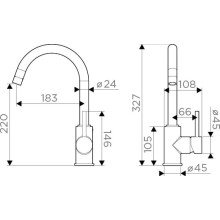 Смеситель для кухни белый Omoikiri Shinagawa-WH