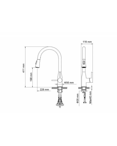 Смеситель для кухни Timo Saona 2336/00FL Хром