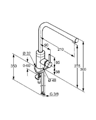 Смеситель для кухни Kludi L-Ine 428140577 Хром