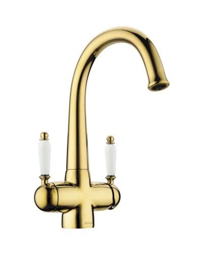 Смеситель для кухни с подключением к фильтру золото Omoikiri Okinawa-2-G