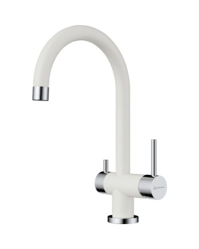 Смеситель для кухни с подключением к фильтру белый Omoikiri Yamada-WH