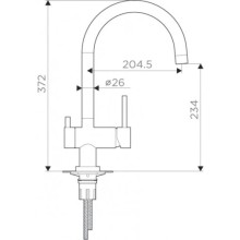 Смеситель для кухни с подключением к фильтру шампань Omoikiri Yamada-CH