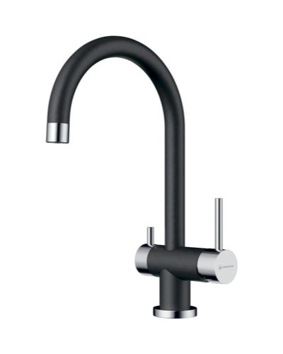 Смеситель для кухни с подключением к фильтру черный Omoikiri Yamada-BL