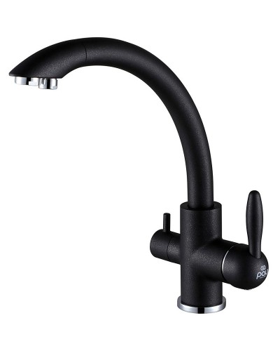 Смеситель для кухни Paulmark Essen Es213001-418 Черный металлик