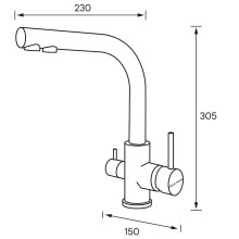 Смеситель для кухни Paulmark Essen Es213011-428 Шампань