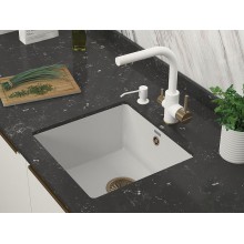 Смеситель для кухни Paulmark Essen Es213011-431BR Белый матовый Бронза