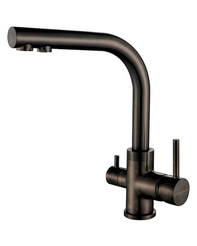 Смеситель для кухни Paulmark Essen Es213011-GM Вороненая сталь