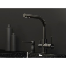 Смеситель для кухни Paulmark Essen Es213011-GM Вороненая сталь