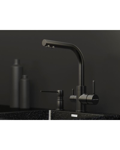 Смеситель для кухни Paulmark Essen Es213011-GM Вороненая сталь