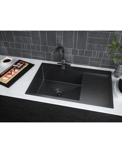 Смеситель для кухни Paulmark Essen Es213011-GM Вороненая сталь