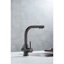 Смеситель для кухни Paulmark Essen Es213011-GM Вороненая сталь