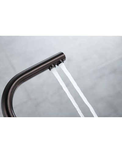 Смеситель для кухни Paulmark Essen Es213011-GM Вороненая сталь