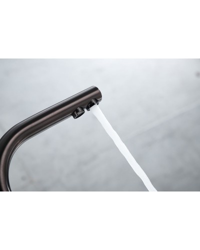 Смеситель для кухни Paulmark Essen Es213011-GM Вороненая сталь