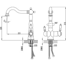 Смеситель для кухни Lemark Villa LM4858B Бронза