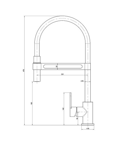 Смеситель для кухни Lemark Soul LM6006C Хром Черный