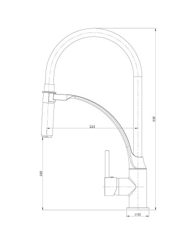 Смеситель для кухни Lemark Soul LM6007C Хром Черный