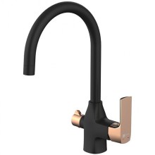 Смеситель для кухни Lemark Ursus LM7261BLR Черный Золото