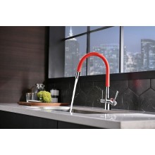 Смеситель для кухни Lemark Comfort LM3075C-Red Хром Красный