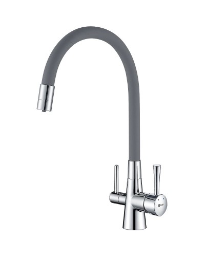 Смеситель для кухни Lemark Comfort LM3075C-Gray Хром Серый