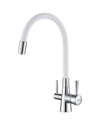Смеситель для кухни Lemark Comfort LM3075C-White Хром Белый