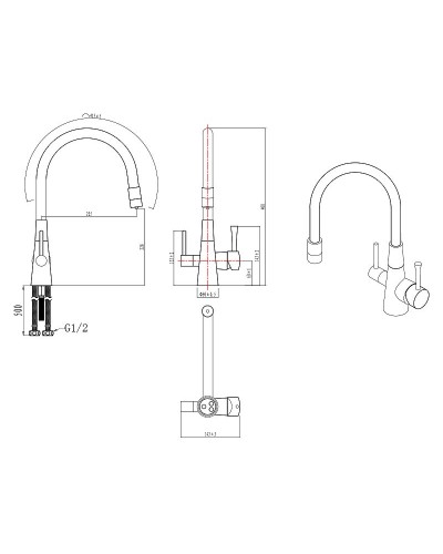 Смеситель для кухни Lemark Comfort LM3075GM Графит