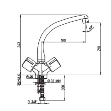 Смеситель для кухни Paini Tevere 10CR571FFQLMKM Хром