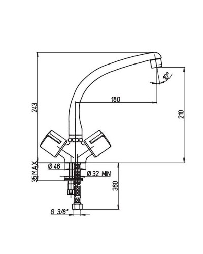 Смеситель для кухни Paini Tevere 10CR571FFQLMKM Хром