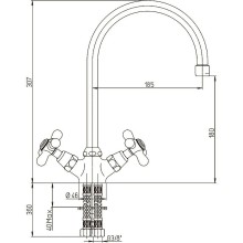 Смеситель для кухни Paini Liberty 17CR572LMKM Хром