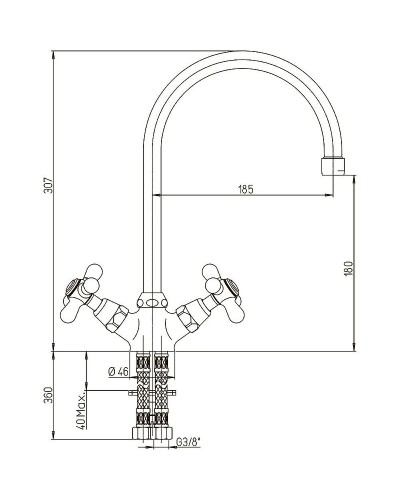 Смеситель для кухни Paini Liberty 17CR572LMKM Хром