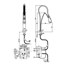 Смеситель для кухни Paini Hybrid HKPA557TKKM Сталь PVD