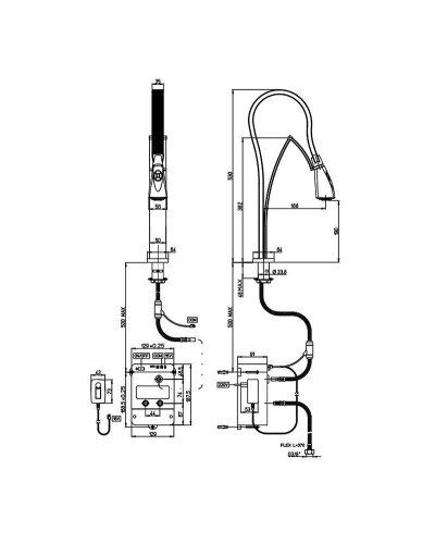 Смеситель для кухни Paini Hybrid HKPA557TKKM Сталь PVD