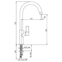 Смеситель для кухни Paini Cox 78CR572 Хром Белый