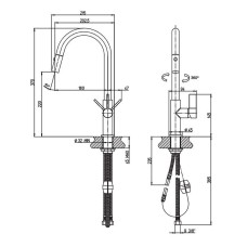 Смеситель для кухни Paini Cox 78CR591SAKM Хром