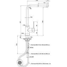 Смеситель для кухни Paini Piemonte PICR46H4 Темно-серый гранит Хром