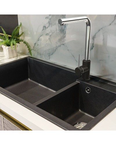 Смеситель для кухни Paini Piemonte PICR46H4 Темно-серый гранит Хром