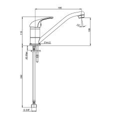 Смеситель для кухни Paini Roma 02CR573 Хром