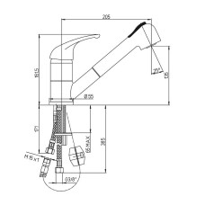 Смеситель для кухни Paini Pilot 04CR568RU Хром