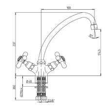 Смеситель для кухни Paini Liberty 17CR570KM Хром