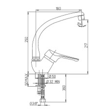 Смеситель для кухни Paini Dilos 76CR571KM Хром