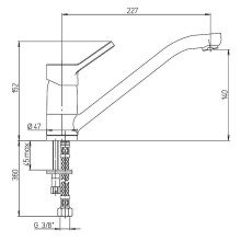 Смеситель для кухни Paini Arena 92CR573KM Хром