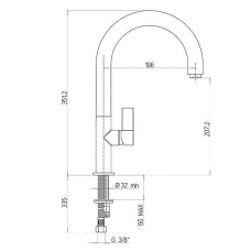 Смеситель для кухни Paini Cox 78CR572PSALMKM Хром