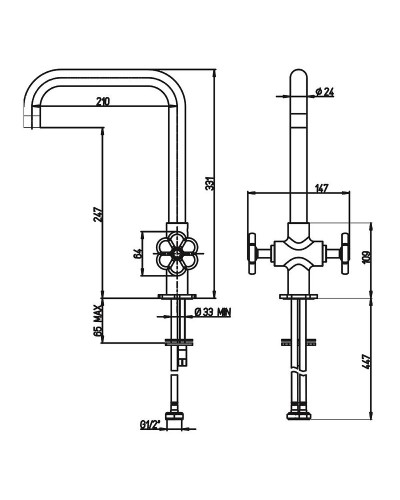 Смеситель для кухни Paini Garage 72PZ490RB599BREPT Черный матовый