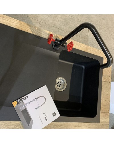 Смеситель для кухни Paini Garage 72PZ490RB599BREPT Черный матовый