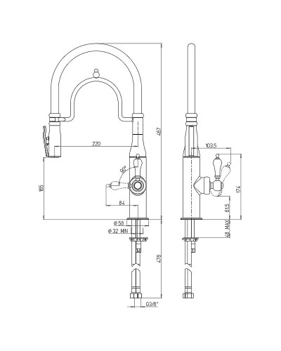 Смеситель для кухни Paini Botticelli 64PZ557BKM Черный матовый