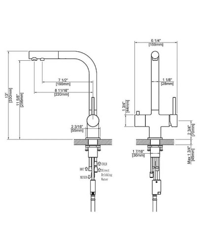 Смеситель для кухни Timo Saona 2356/17FL Золото матовое