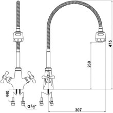 Смеситель для кухни Timo Aviator 0076F chrome