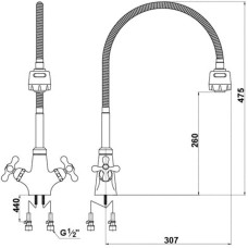 Смеситель для кухни Timo Aviator 0076F chrome