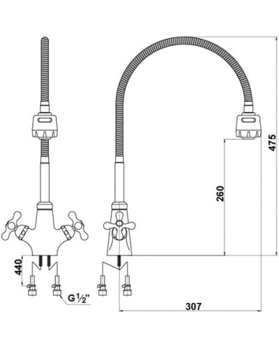 Смеситель для кухни Timo Aviator 0076F chrome