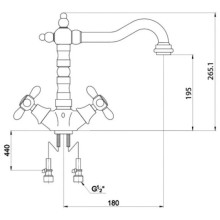 Смеситель для кухни Timo Ritz 0143F silver
