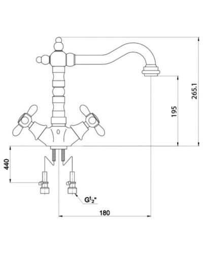 Смеситель для кухни Timo Ritz 0143F silver